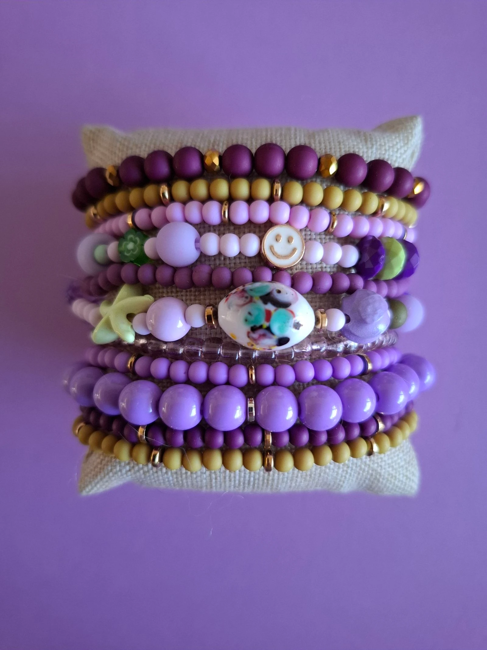 Paarse armbandenset 